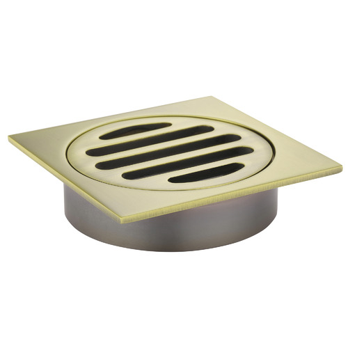 8cm Matte Black Square Shower Grate Floor Drain