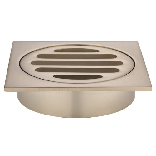 8cm Matte Black Square Shower Grate Floor Drain