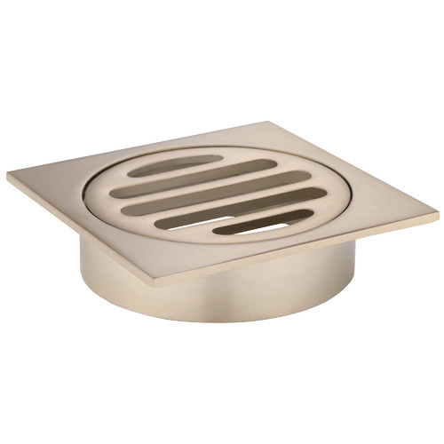 8cm Matte Black Square Shower Grate Floor Drain