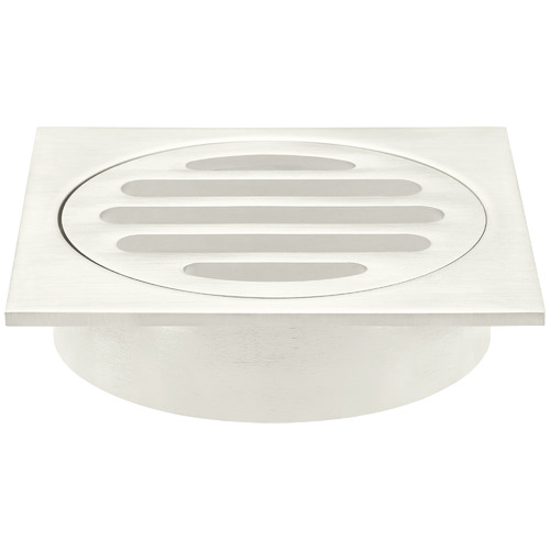 8cm Matte Black Square Shower Grate Floor Drain