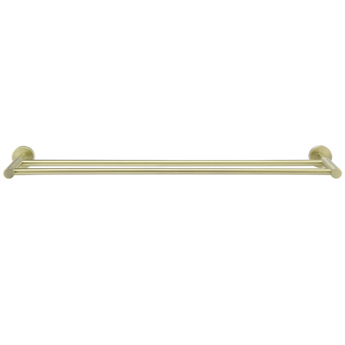 60cm Matte Black Round Double Towel Rail