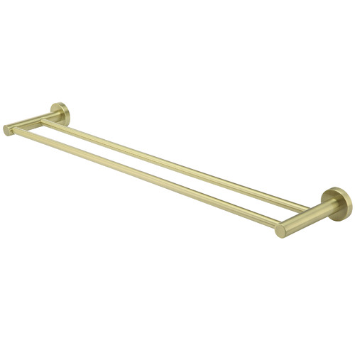 60cm Matte Black Round Double Towel Rail