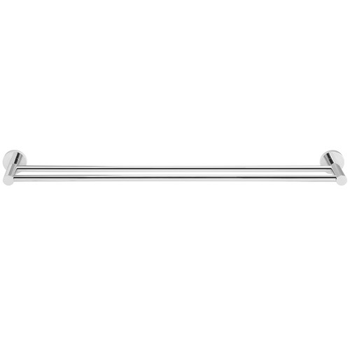 60cm Matte Black Round Double Towel Rail