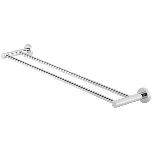 60cm Matte Black Round Double Towel Rail