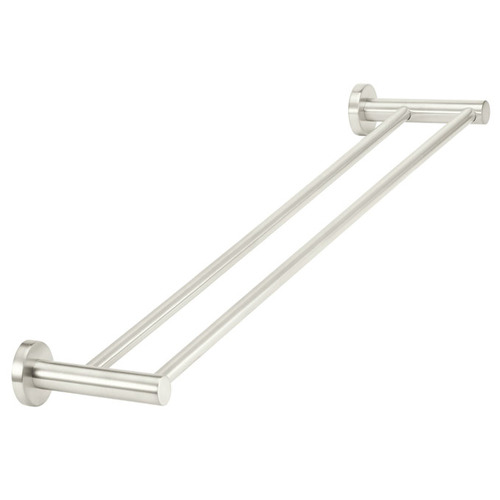 60cm Matte Black Round Double Towel Rail