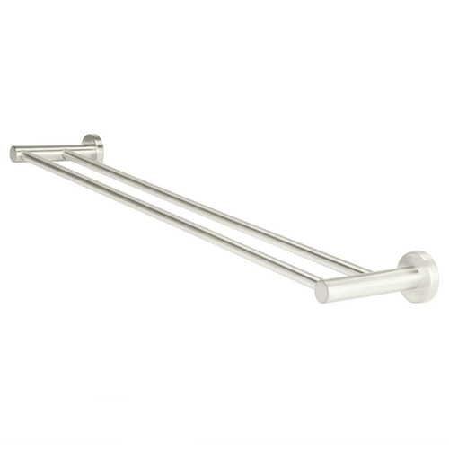 60cm Matte Black Round Double Towel Rail