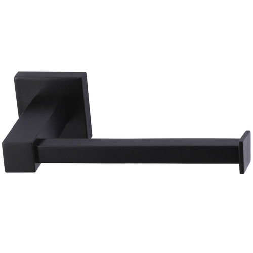Matte Black Square Toilet Roll Holder