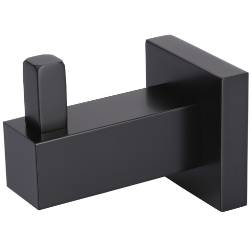 Meir Matte Black Square Robe Hook | Temple & Webster