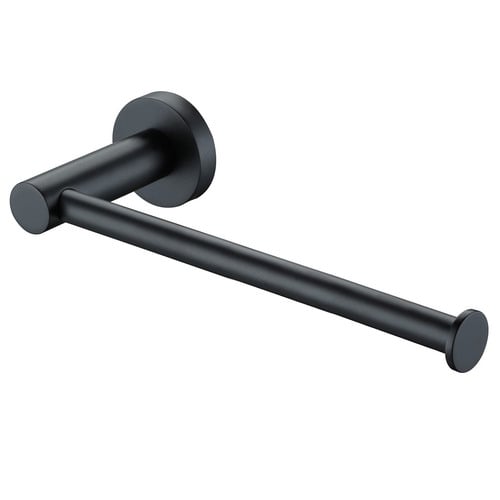 Matte Black Round Guest Towel Rail