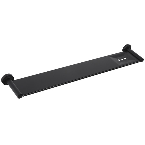 Matte Black Round Bathroom Shelf