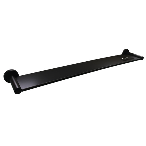 Matte Black Round Bathroom Shelf