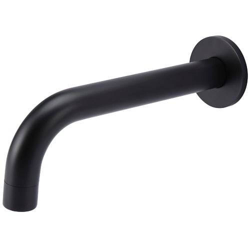 Matte Black Round Curved Wall Spout