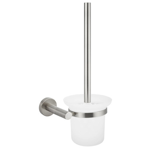Matte Black Round Toilet Brush & Holder Set