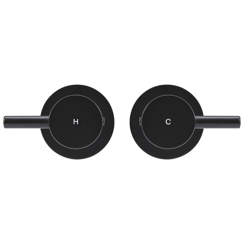 Matte Black Round Quarter Turn Wall Top Assemblies