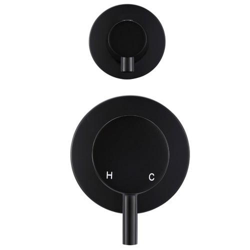 Matte Black Round Backplate Diverter Mixer