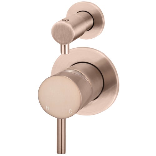 Matte Black Round Backplate Diverter Mixer
