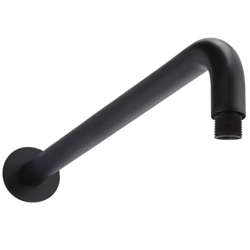 Round Agatha Brass Curved Agatha Shower Arm