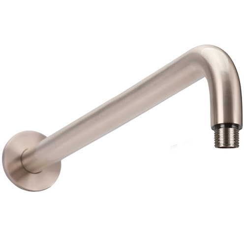 Round Agatha Brass Curved Shower Arm Temple & ster