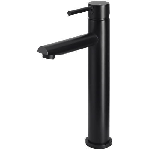 Tall Matte Black Round Basin Mixer