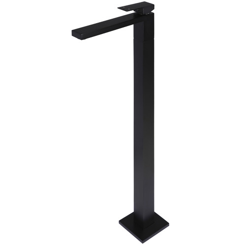 Matte Black Square Freestanding Bath Mixer