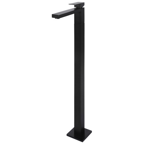Matte Black Square Freestanding Bath Mixer