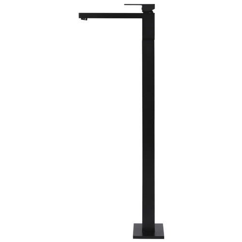 Matte Black Square Freestanding Bath Mixer