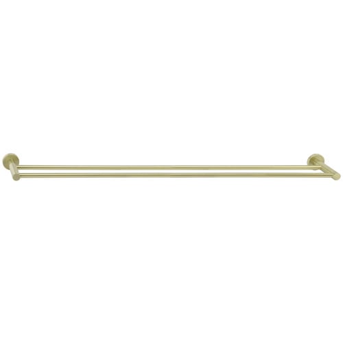 Double Bar Vertical Brass Towel Rail