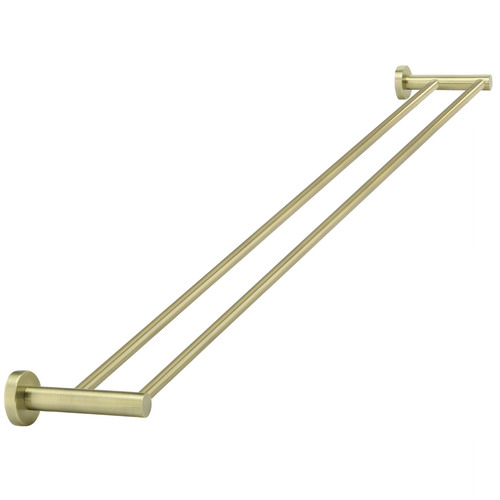 Double Bar Vertical Brass Towel Rail