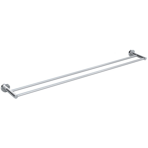 Double Bar Vertical Brass Towel Rail