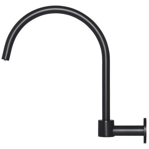 Matte Black High Rise Swivel Wall Spout