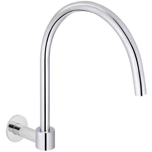 Round High-Rise Swivel Wall Spout