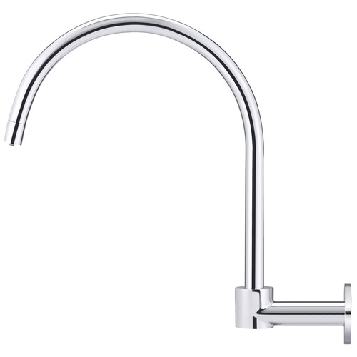 Round High-Rise Swivel Wall Spout