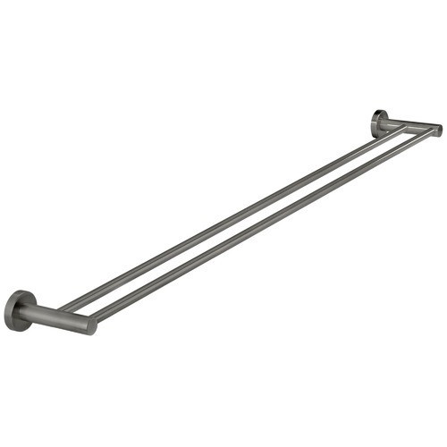 Double Bar Vertical Brass Towel Rail