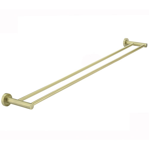 Double Bar Vertical Brass Towel Rail