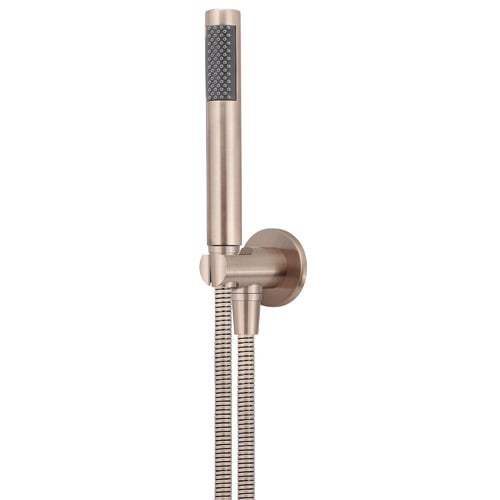 Round Brass Hand-Held Shower Head Set