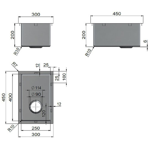Rectangular Stainless Steel Kitchen Sink