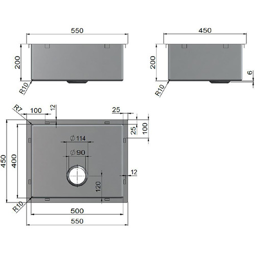 Rectangular Stainless Steel Kitchen Sink