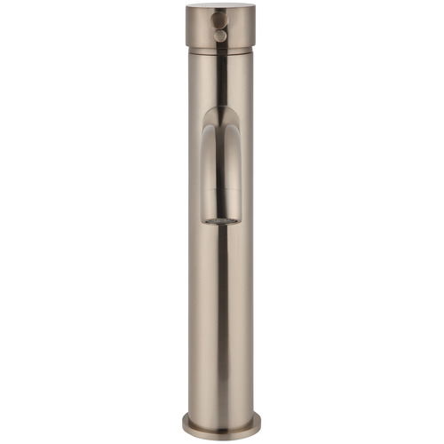 Tall Champagne Curved Basin Mixer