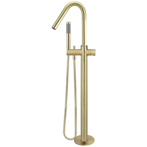 Freestanding Floor Mounted Bath Mixer with Hand-Held Shower
