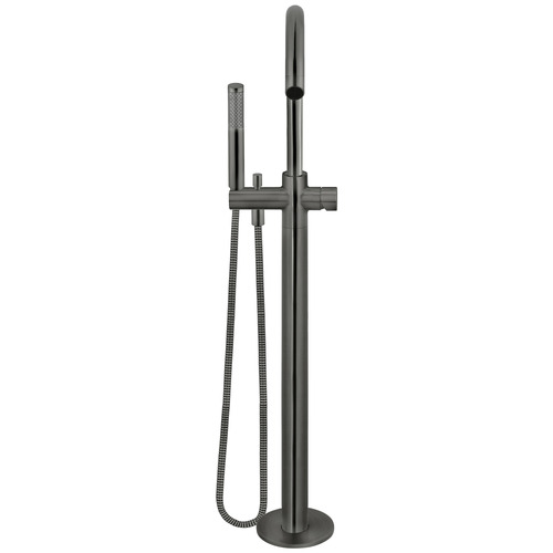 Freestanding Floor Mounted Bath Mixer with Hand-Held Shower