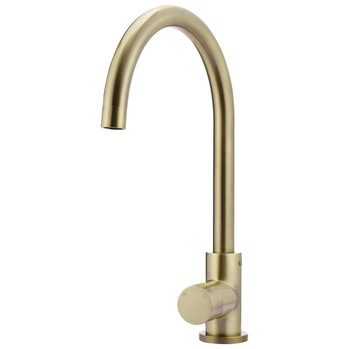 Round Gooseneck Brass Sink Mixer