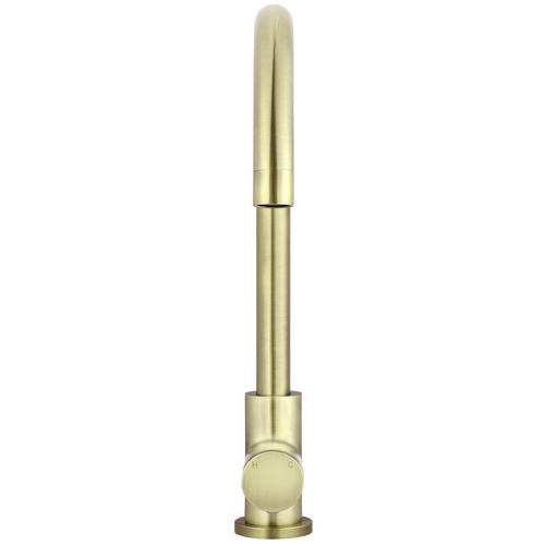 Round Gooseneck Brass Sink Mixer