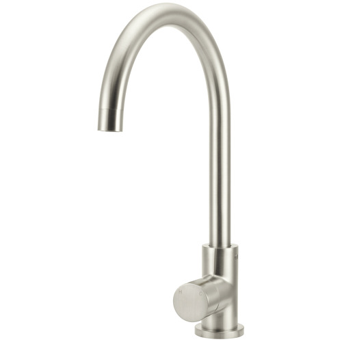 Round Gooseneck Brass Sink Mixer