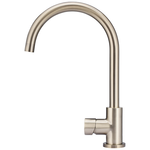 Round Gooseneck Brass Sink Mixer