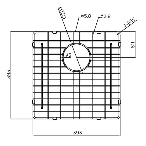Lavello Square Sink Grid