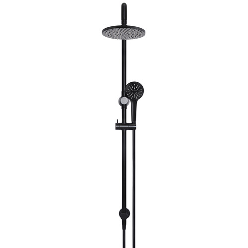 20cm Matte Black Round 3 Function Shower Set