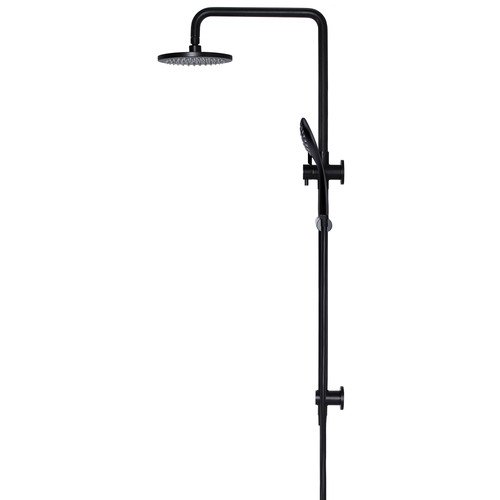 20cm Matte Black Round 3 Function Shower Set