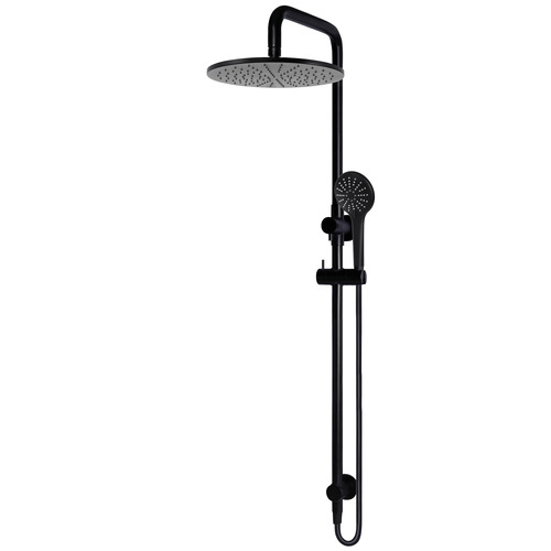 30cm Matte Black Round 3 Function Shower Set