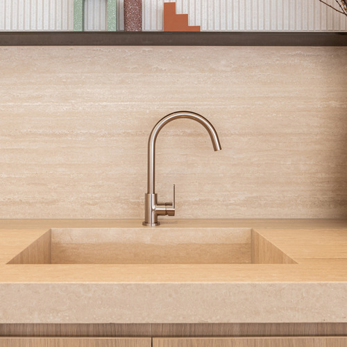 Round Gooseneck Sink Mixer