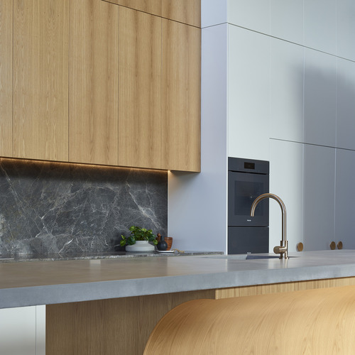Round Gooseneck Brass Sink Mixer
